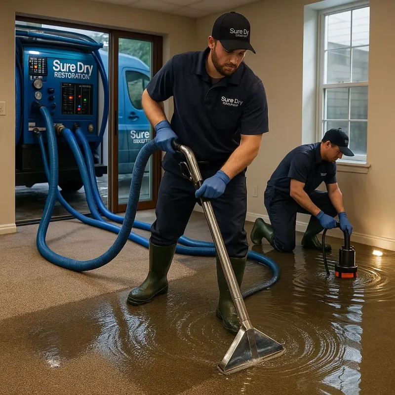 Water Extraction and Removal process in Central Garage, VA